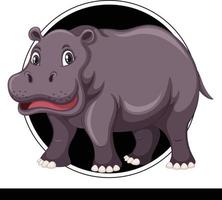 Hippo Character Animal Vector Design