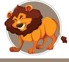 diseño de vector animal de personaje de león