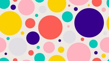 Abstract colorful random circles seamless pattern on white background vector