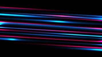 Abstract blue and red neon lighting speed blurred motion effect on black background vector