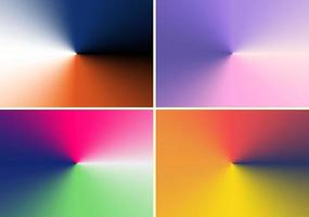 Set of conical gradient radial glossy background vector