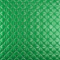 Stitched upholstery leather green background with buttons photo