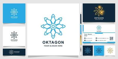 Ornament logo template with business card design. vector