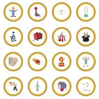 círculo de icono de espectáculo de circo vector