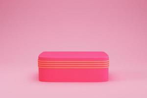 Pink rectangle pedestal for product display photo