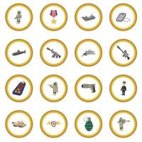 Military and war cartoon icon circle vector