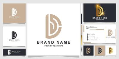 Minimalist elegant letter LS monogram logo template with business card design vector