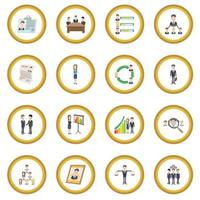 círculo de icono de recursos humanos vector