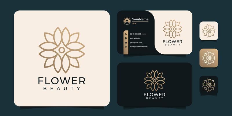 Minimalist beauty flower logo meditation wedding business