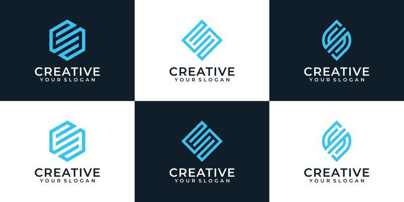 Creative initial monogram s letter logo inspiration
