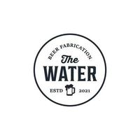 Vintage retro hipster water beer fabrication logo design inspiration vector