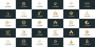 Abstract corporate business logo collection vector