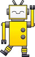 gradient shaded cartoon robot vector