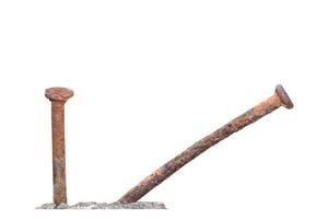 Rust nail isolated on white background. Clipping path photo