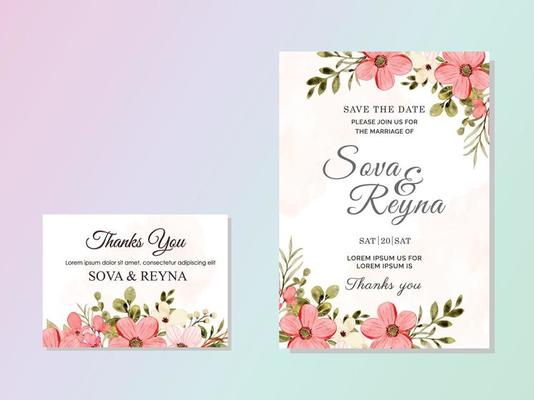 simple wedding invitation card template