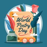 concepto del día mundial de la poesía vector