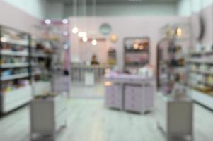 Abstract blur and defocused clothing department store in shopping mall interior for background photo