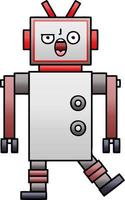 gradient shaded cartoon robot vector