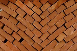 pallets and packages of freshly produced red bricks photo