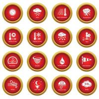 Weater icons set, simple style vector