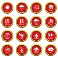 Weater icons set, simple style vector