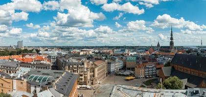 Aerial view of the Riga old town in Latvia. photo