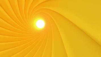 imagen abstracta de un remolino de un túnel amarillo, fondo geométrico, representación 3d foto