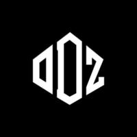 diseño de logotipo de letra odz con forma de polígono. diseño de logotipo en forma de cubo y polígono odz. plantilla de logotipo vectorial hexagonal odz colores blanco y negro. monograma odz, logotipo empresarial y inmobiliario. vector