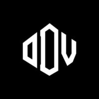 diseño de logotipo de letra odv con forma de polígono. diseño de logotipo en forma de cubo y polígono odv. plantilla de logotipo vectorial hexagonal odv colores blanco y negro. monograma odv, logotipo comercial y inmobiliario. vector