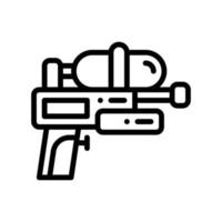 icono de estilo de línea de pistola de agua. ilustración vectorial para diseño gráfico, sitio web, aplicación vector