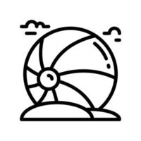 beach ball line style icon. vector illustration for graphic design, website, app