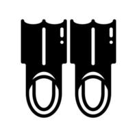 flippers solid style icon. vector illustration for graphic design, website, app