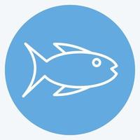 icono de pesca. adecuado para el símbolo de la educación. estilo de ojos azules. diseño simple editable. vector de plantilla de diseño. ilustración sencilla
