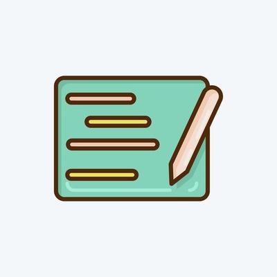 Icon Writing. suitable for education symbol. flat style. simple design editable. design template vector. simple illustration