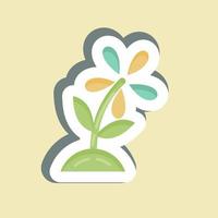 Sticker Gardening. suitable for education symbol. simple design editable. design template vector. simple illustration vector