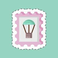 Sticker line cut Stamp Collecting. suitable for education symbol. simple design editable. design template vector. simple illustration vector