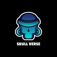 skull verse logo gaming vector