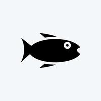 icono de pesca. adecuado para el símbolo de la educación. estilo de glifo. diseño simple editable. vector de plantilla de diseño. ilustración sencilla