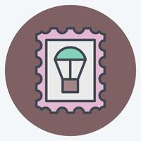 Icon Stamp Collecting. suitable for education symbol. color mate style. simple design editable. design template vector. simple illustration vector