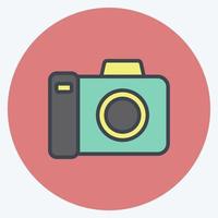 Icon Photography. suitable for education symbol. color mate style. simple design editable. design template vector. simple illustration vector