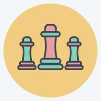 Icon Chess. suitable for education symbol. color mate style. simple design editable. design template vector. simple illustration vector