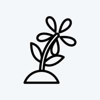 icono de jardinería. adecuado para el símbolo de la educación. estilo de línea diseño simple editable. vector de plantilla de diseño. ilustración sencilla