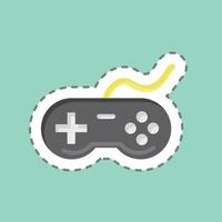 Sticker line cut Video Game. suitable for education symbol. simple design editable. design template vector. simple illustration vector