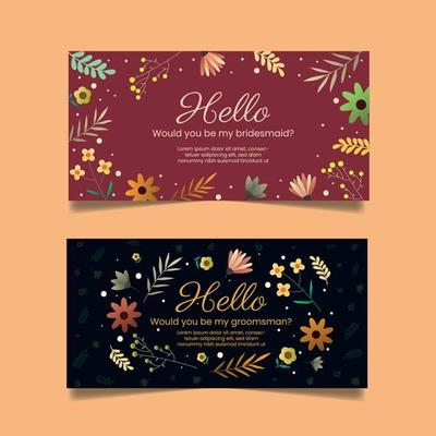 Bridesmaid and Groomsman Invitation Card