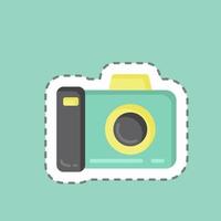 Sticker line cut Photography. suitable for education symbol. simple design editable. design template vector. simple illustration vector