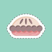 Sticker line cut Cooking. suitable for education symbol. simple design editable. design template vector. simple illustration vector