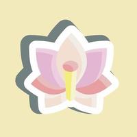 Sticker Lotus. suitable for Japanese symbol. simple design editable. design template vector. simple illustration vector