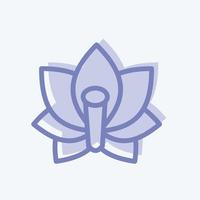 Icon Lotus. suitable for Japanese symbol. two tone style. simple design editable. design template vector. simple illustration vector