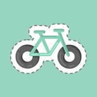 Sticker line cut Cycling. suitable for education symbol. simple design editable. design template vector. simple illustration vector
