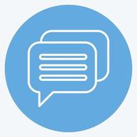 Icon Messages. suitable for Branding symbol. blue eyes style. simple design editable. design template vector. simple illustration vector